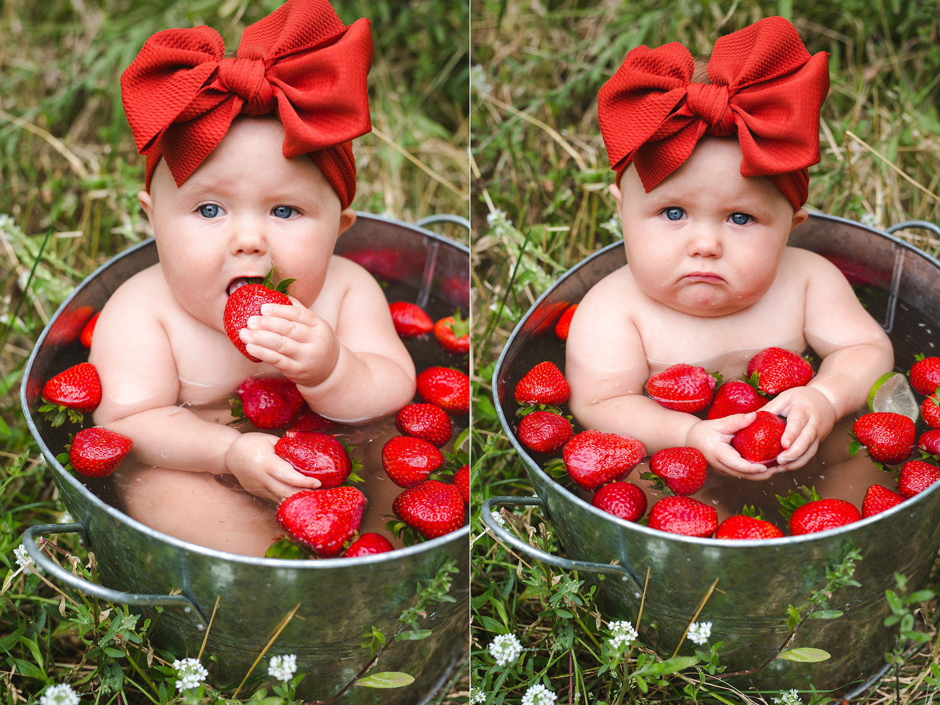 strawberry baby photoshoot